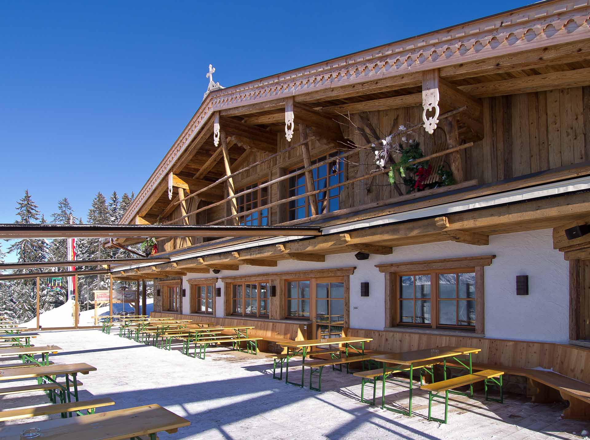 Skihütte Terrasse